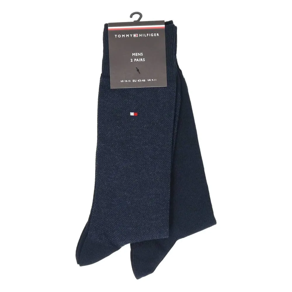 2 paar lange donkerblauwe kousen