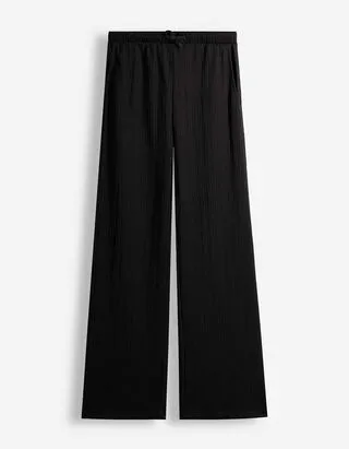 Pantaloni - A nido d'ape - Nero