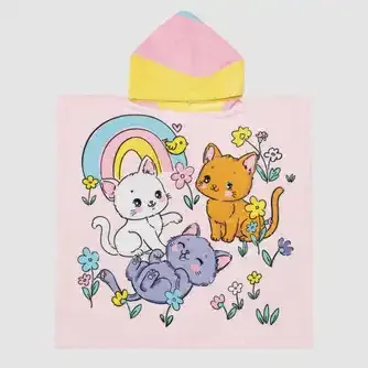 Tudo Home Kids Rainbow Purr Hooded Beach Towel