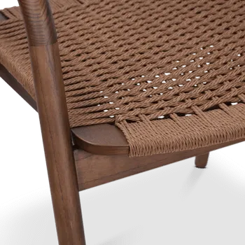 Armstoel OLAN Ash Wood Walnut/Brown Weave