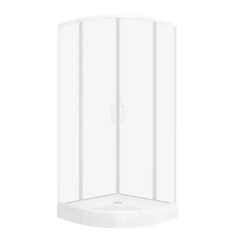 Cabina Curva 80x80x200 cm Blanco