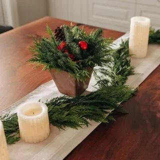 Fresh Northwest Greens Holiday Centerpiece