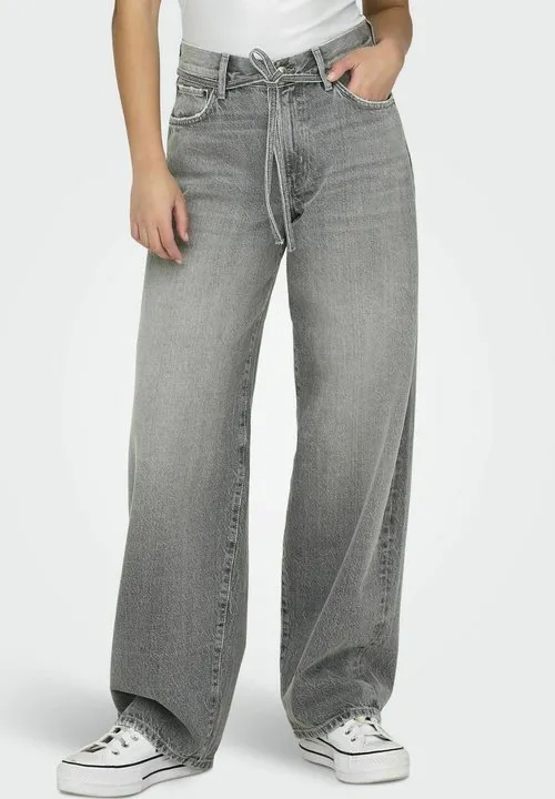 BALLON SCHNITT MITTLERE TAILLE - Wide leg - medium grey denim