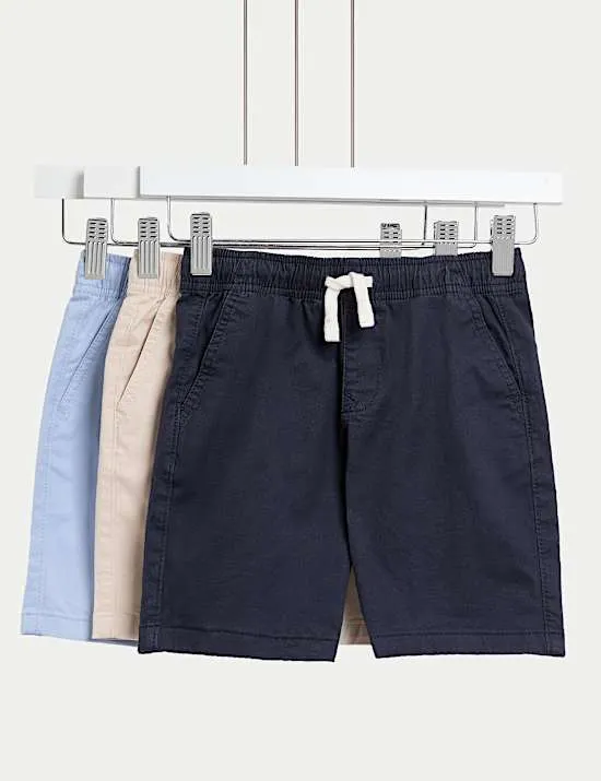 3 Pack Cotton Rich Shorts (2-8 Yrs)