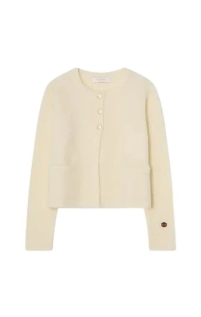 Sienna ribb Cardigan - Hvit