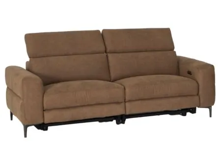 Zetel Blake 3-zit - stof - cognac met relax