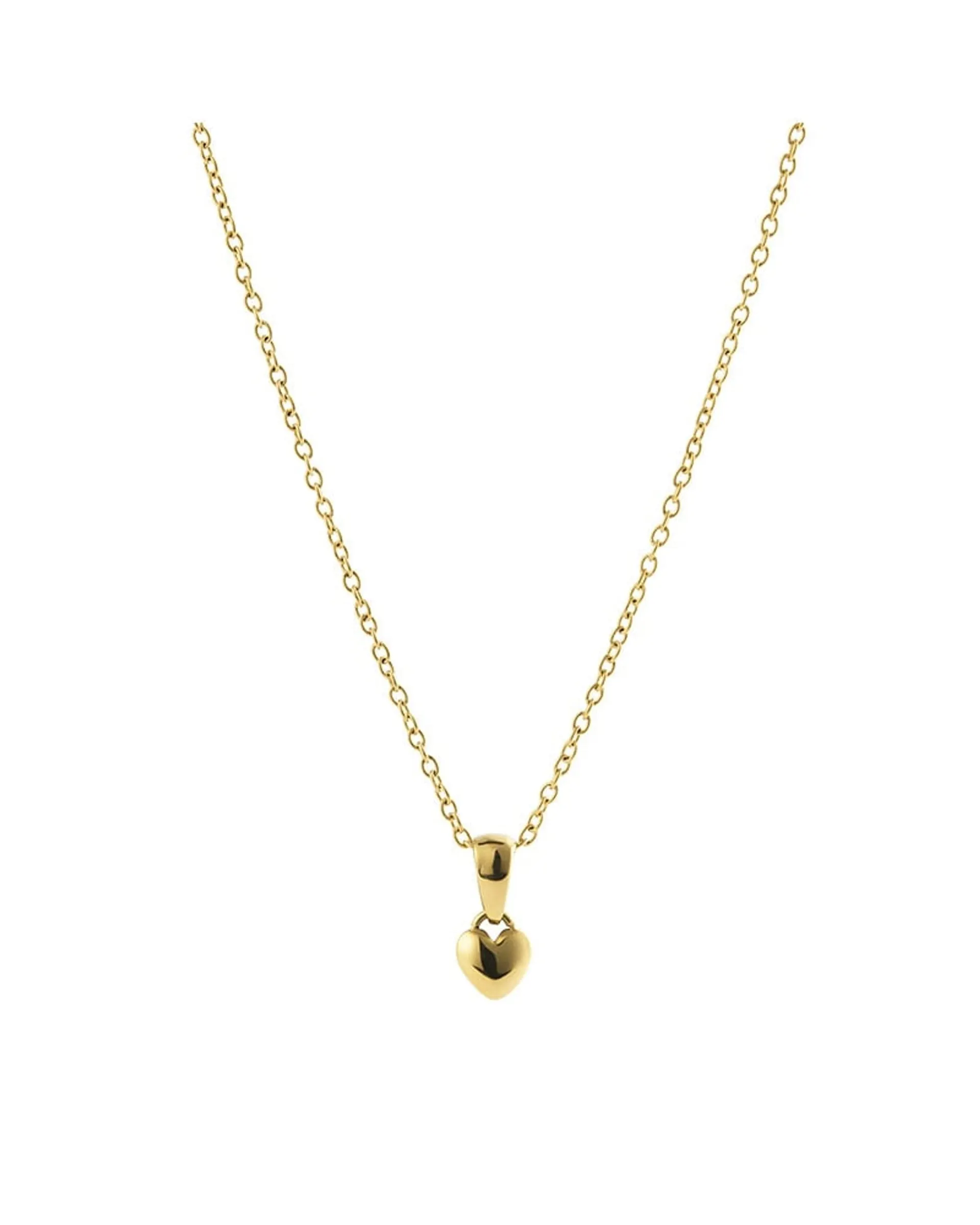 Sweetheart Gold Necklace halssmykke i gullfarget stål (medium)