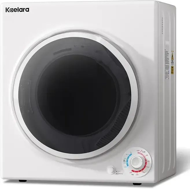 Portable Dryer, 3.5 Cu.ft Portable Dryers for Laundry with Stianless Steel Tub, 1500W Clothes Dryer Machine for Home, Apartment, 4 Dring Mode, Auto-shutt off, White