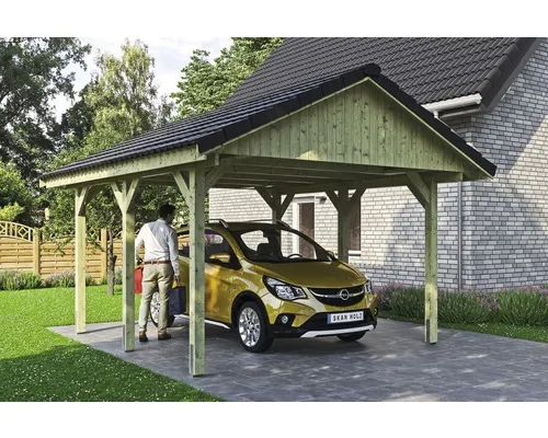 Přístřešek na auto SKAN HOLZ Wallgau 430 x 500 cm impregnovaný