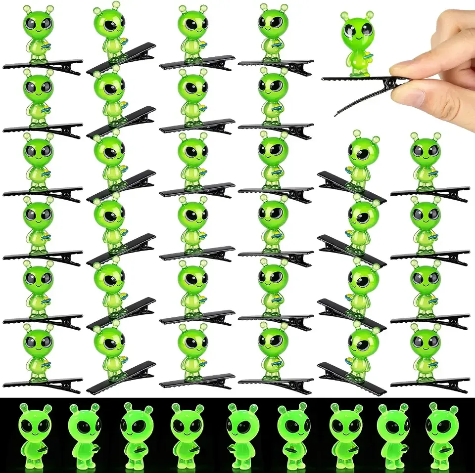 36Pcs Sprouts Rave Mini Rave Trinkets Alien Hair Clips