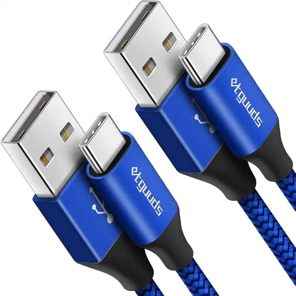 etguuds 6ft USB A to USB C Cable, 2Pack Fast Charging Cord Type C Charger