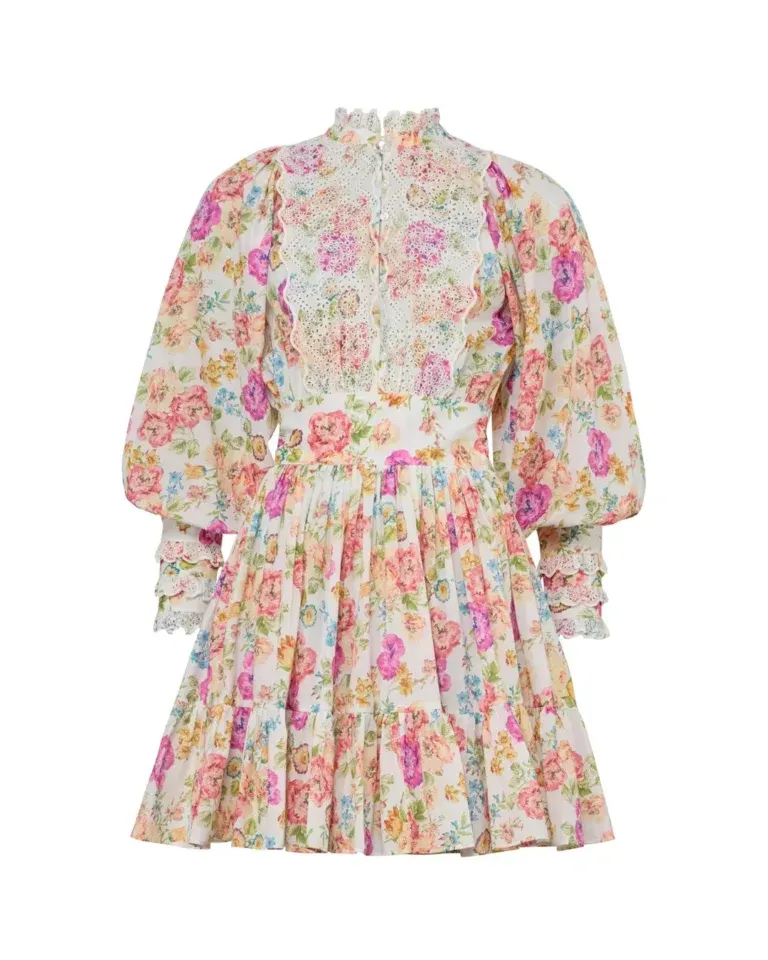 Cotton Slub Mini Dress - Flora