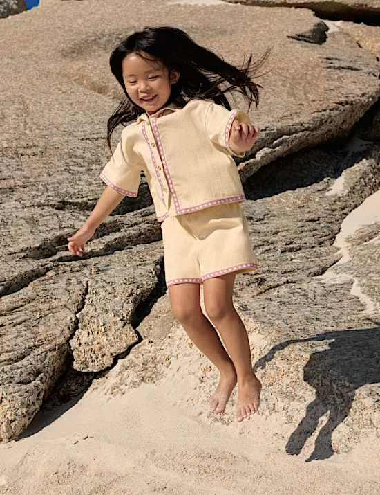 2 Piece Pure Cotton Palm Tree Outfit (2-10 Yrs)