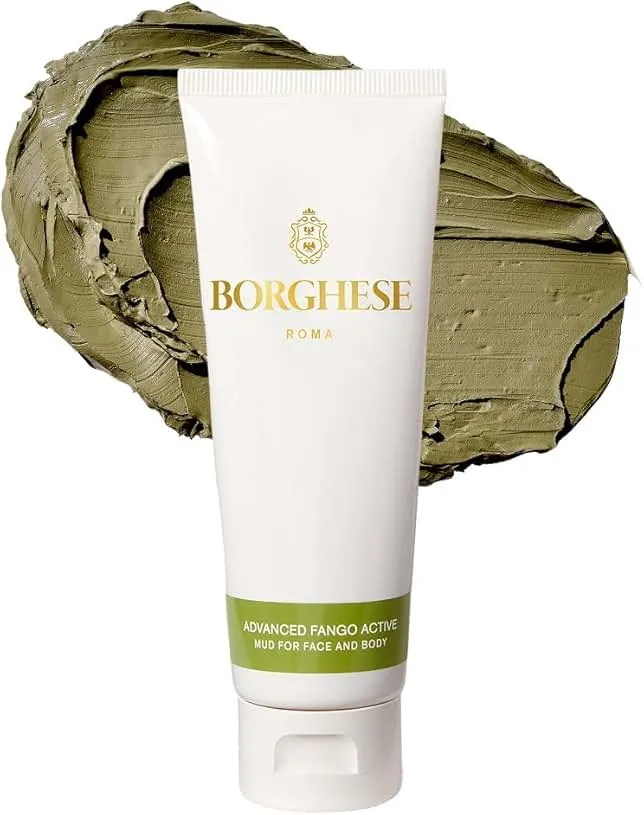 Borghese Advanced Fango Active Mud Musk - Nourishing & Exfoliating Face Mask with Bentonite Clay & Hyaluronic Acid For Normal, Combination & Oily Skin