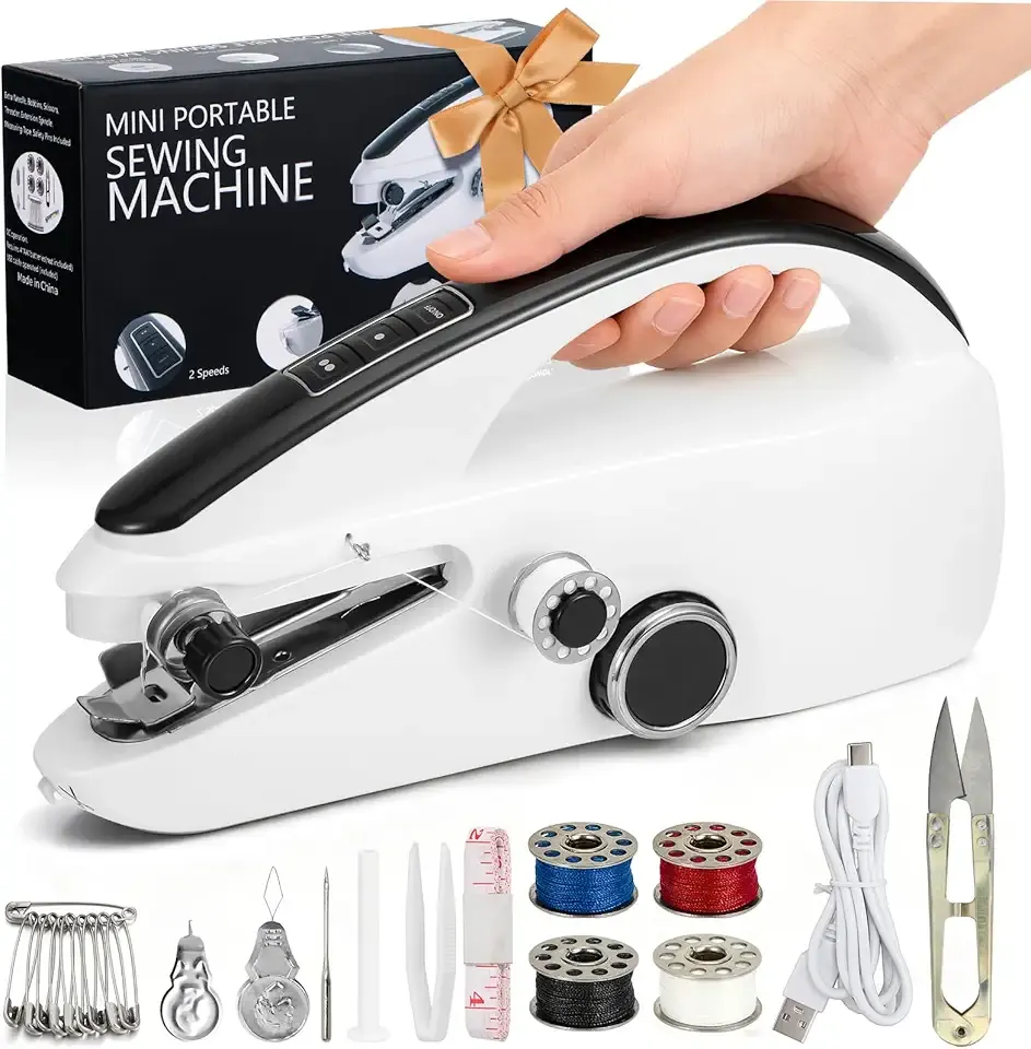Handheld Sewing Machine for Beginners, Easy to Operate and Fast Stitch Suitable for Clothes,Fabrics and Quick Home Repairs for Mom Birthday Valentine's Day Christmas