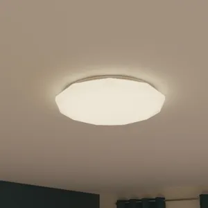 Plafoniera LED New Lilly Ø 50 cm bianco IP21 cct da bianco caldo a bianco freddo con regolazione di temperatura, 4000 lumen INSPIRE