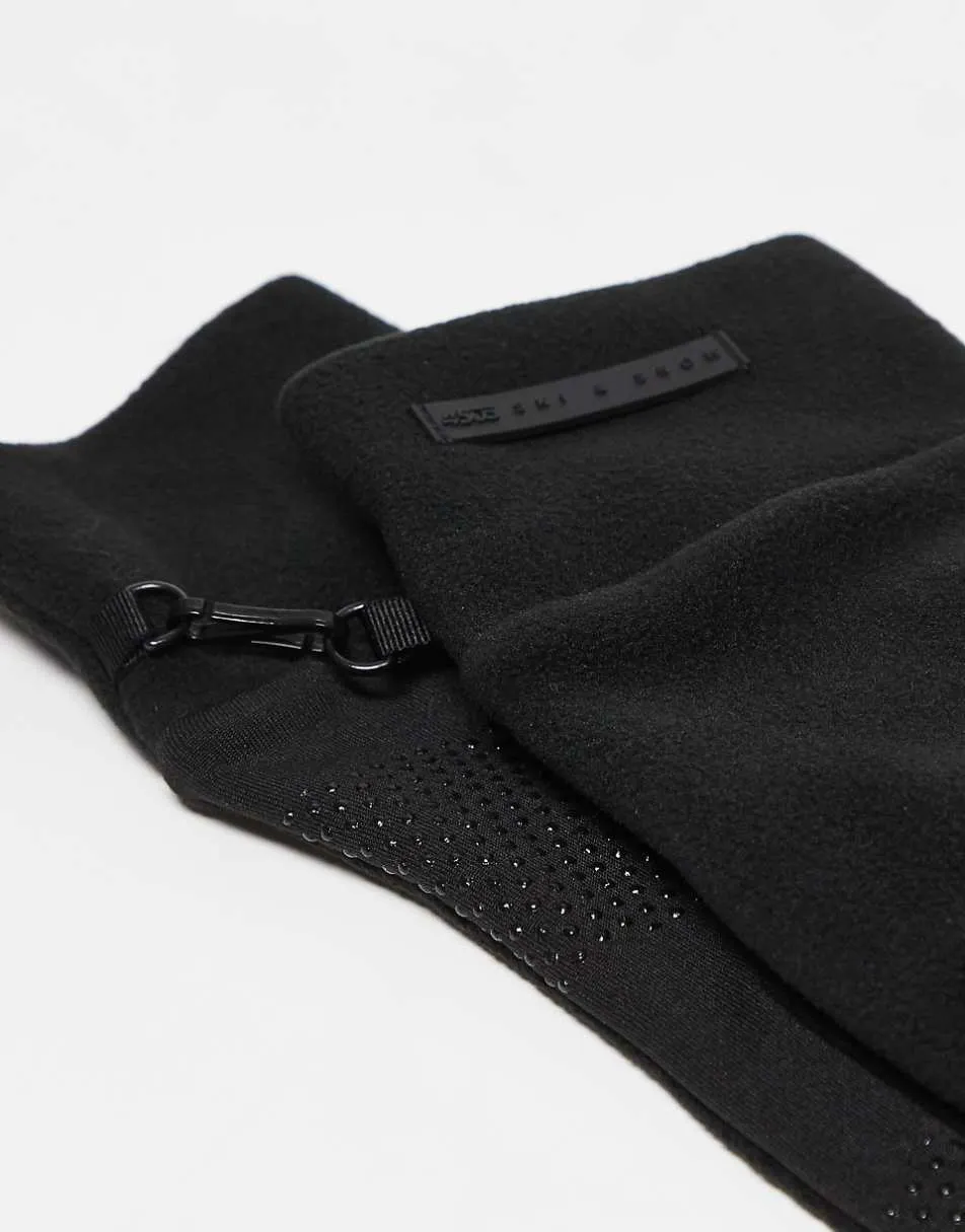 ASOS 4505 Ski thermal touch screen fleece gloves in black