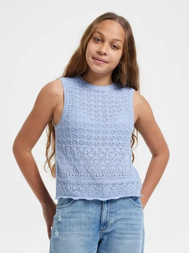 Just Jeans Girls Hazel Crochet Top