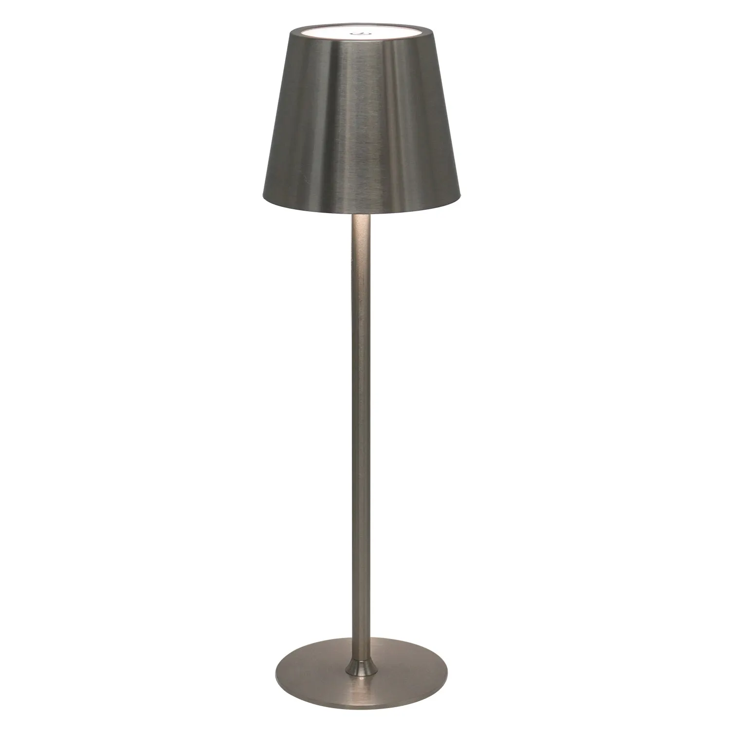 Lampada da Tavolo LED Penelope Touch Silver Dimmerabile Cordless USB