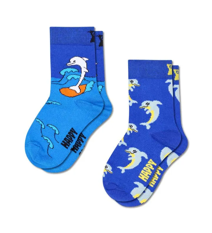 Kids 2-Pack Surfing Dolphin Sock