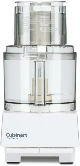 Cup Pro Custom 11 Food Processor With 625 Watt Motor And Extra Large Feed Tube allows For Whole Fruit And Vegetables, Additional Accessories Included For Even More Versatility, White