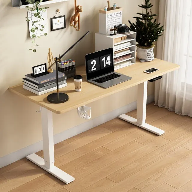 Escritorio Eléctrico Ergonómico, 70×140 cm, Con Función De Memoria Y Anti-Colisión, Puertos USB-A Y Type-C, Altura Ajustable De 70 A 119 cm