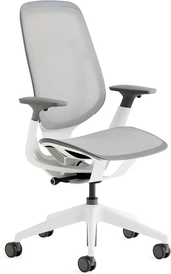 Steelcase Karman Mesh Ergonomic Desk Chair - Adjustable Desk Chair - 4 Points of Adjustability - Lumbar Support - Seagull Frame & Platinum Mesh