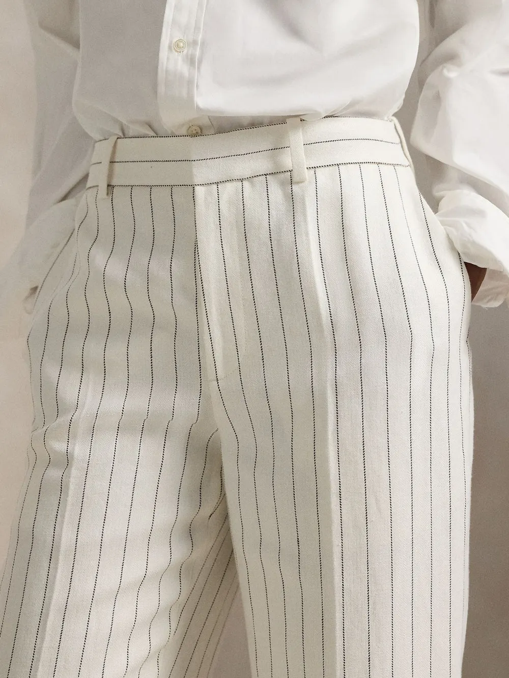 HEMP STRAIGHT-PANTS