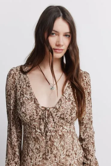 Vestido midi estampado