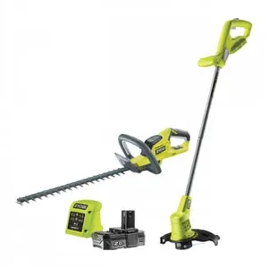 Ryobi One+ 18 Volt: Hedge Trimmer 45 cm + Waste Separator 25 cm - 1 Lithium Battery + 2.0Ah and 1 Charger 1.7 A - RHT1845LT25M20