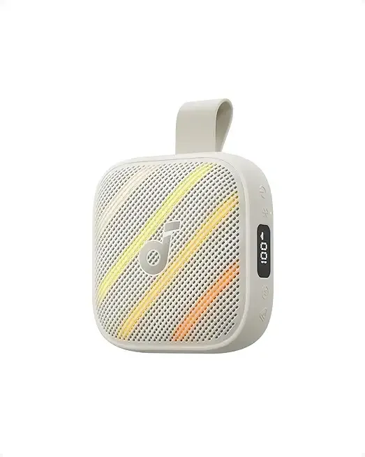 Soundcore Anker Boom Go 3i Portable Bluetooth Speaker, 15W Punchy Sound, 24H Playtime, IP68, BassUp 2.0, Emergency Charging, Bluetooth 6.0, Waterproof Speaker for Hiking/Cycling/Camping (Beige)