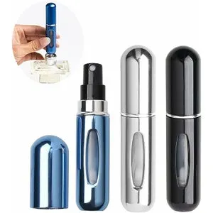 Flacone spray per profumo da viaggio da 3 pezzi, mini spruzzatore per profumo ricaricabile da 5 ml, flacone spray per profumo ricaricabile portatile,