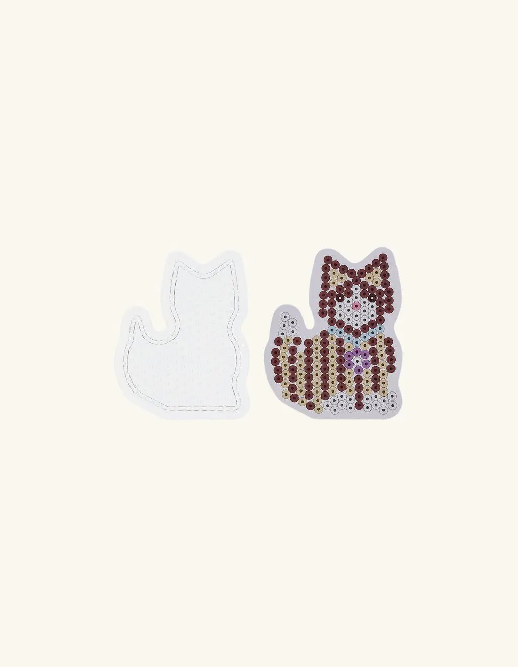 Perlenplatte Katze