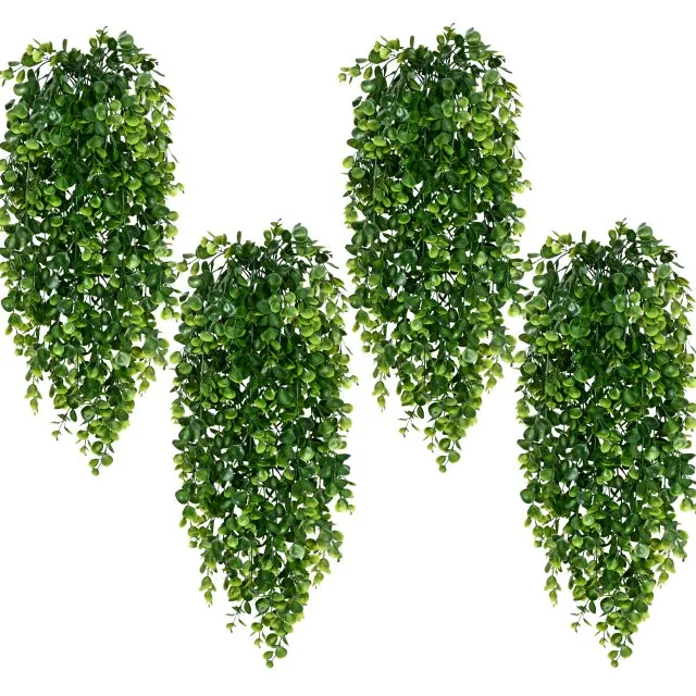 OBOSOE Juego de 4 plantas artificiales con forma de araña, enredaderas de hiedra de 75 cm, resistentes a los rayos UV, para dormitorios