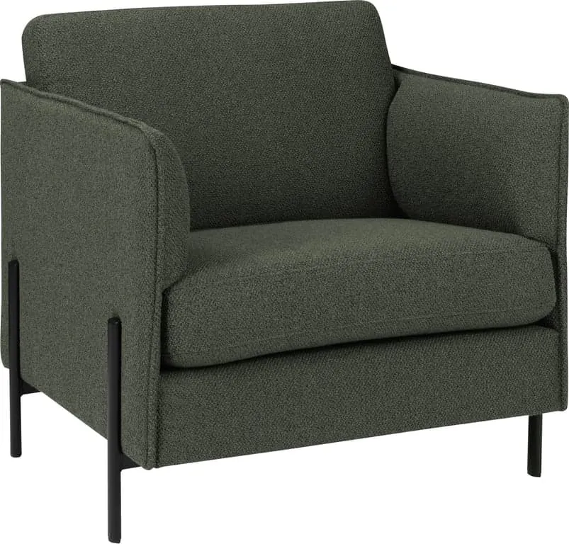 Sone høy stol Modulsofa, 1,5 seter sofastol i stoff Taffie Thule, armlene Y2.