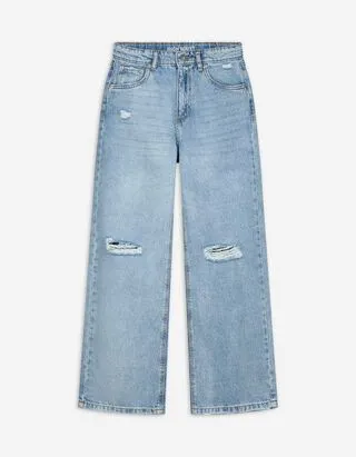 Jeans - Effetto consumato - blu