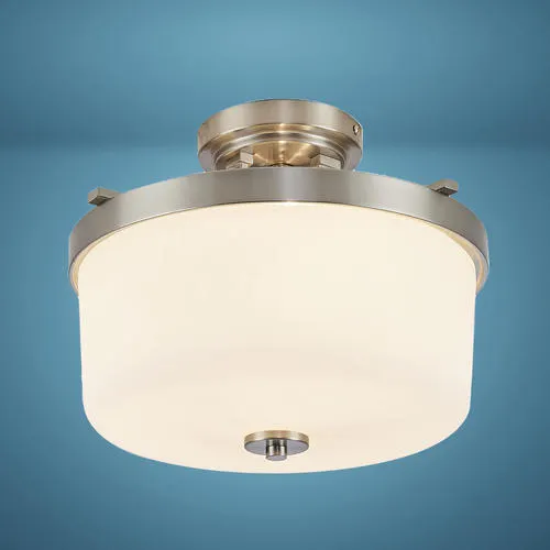 Patriot Lighting® Avani Brushed Nickel 3-Light Convertible Semi-Flush Mount/Pendant