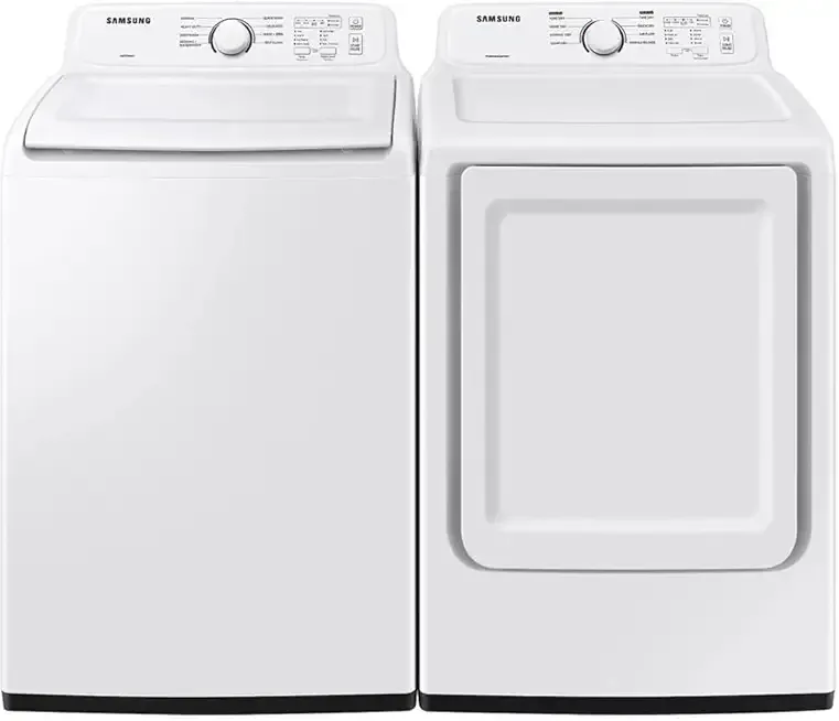 Samsung WA40A3005WPR White Top Load HE Washer/Dryer Pair