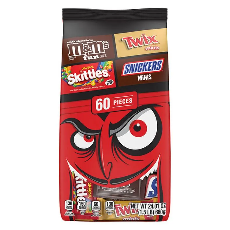 Mars Assorted Mini Candies Demon Mix - 60 Pieces