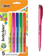 BIC Brite Liner Highlighters, Chisel Ti…