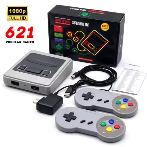 Mini SFC621 HD HDMI Retro Video Game Console For SNES Home TV Game Machine Built-in SFC620 Classic Games Wired Game Controller