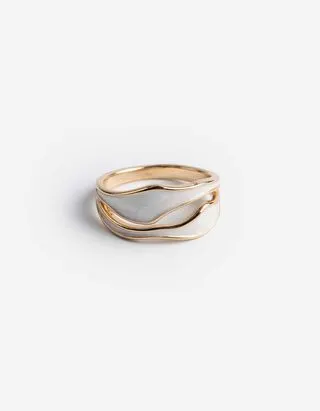 Anello - Dettagli metallizzati - oro