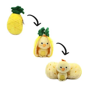 Peluche Flipetz 2 en 1 Nugget le poussin/ananas