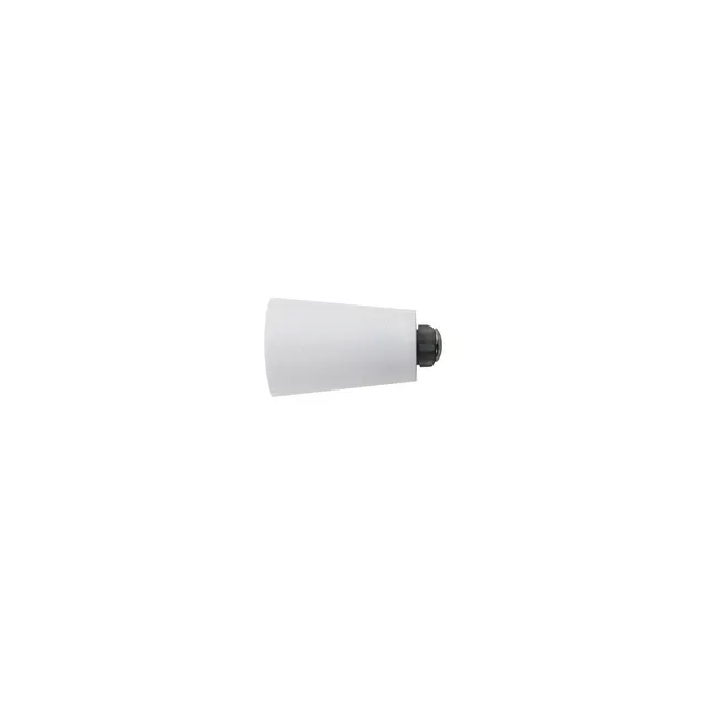 2 Terminales para barra de cortina Organic cono Nature INSPIRE aluminio blanco mate para barra diámetro 20 mm