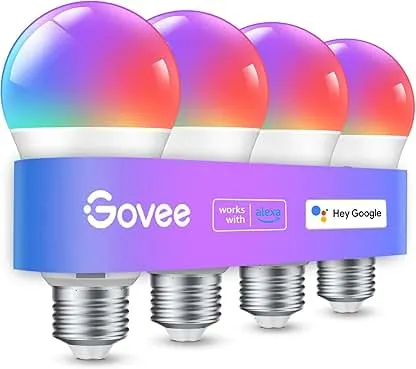 Govee Smart Light Bulbs, Color Changing Light Bulb, Work wit…