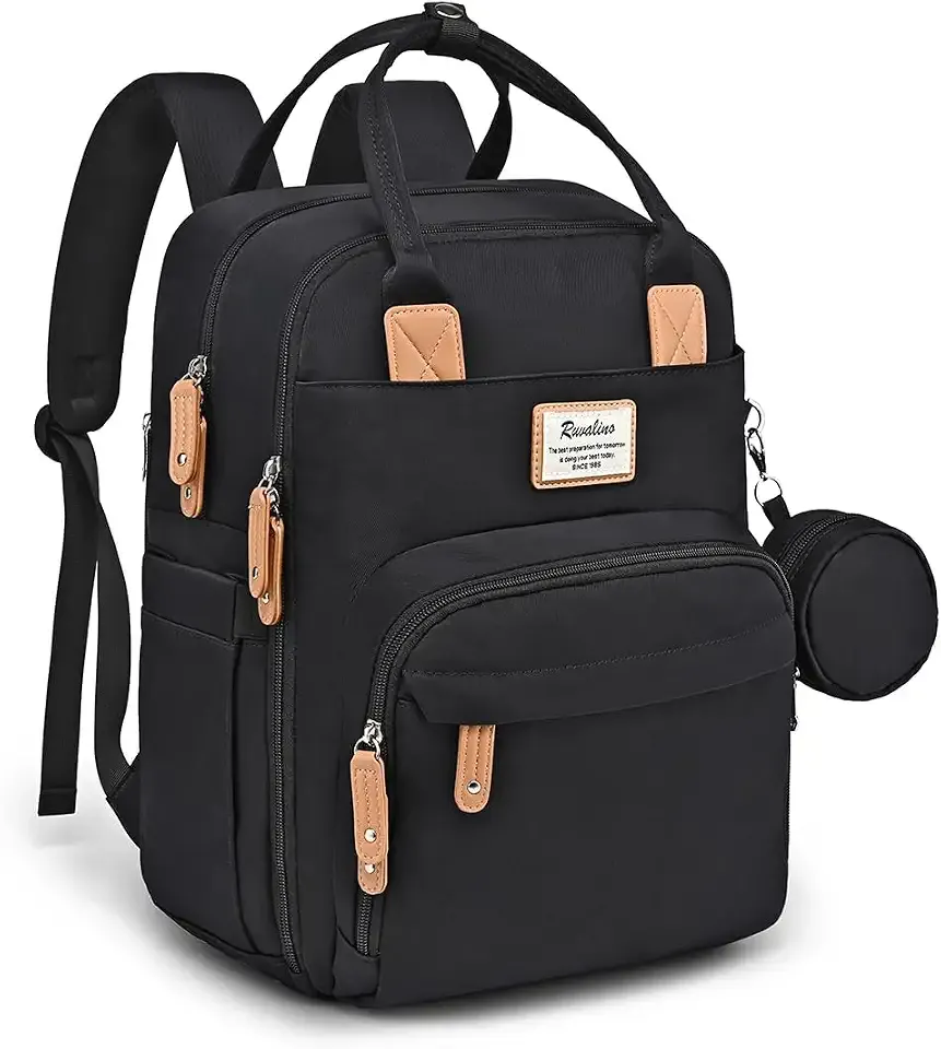 RUVALINO Baby Diaper Bag Backpack with Changing Pad, Waterproof | Baby Shower Gifts, Travel Baby Bags for Mom Dad Girl Boy, Insulated Bottle Holders, Pacifier Case, Large Capacity