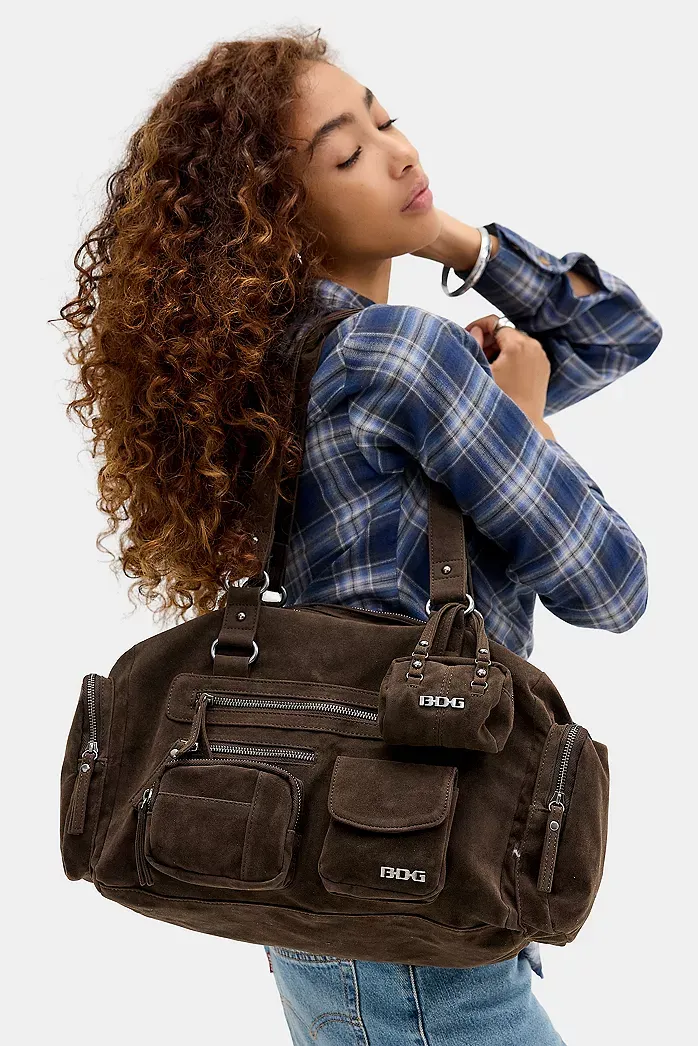 BDG Borsa a Spalla Lulu in Suedette con Tasca