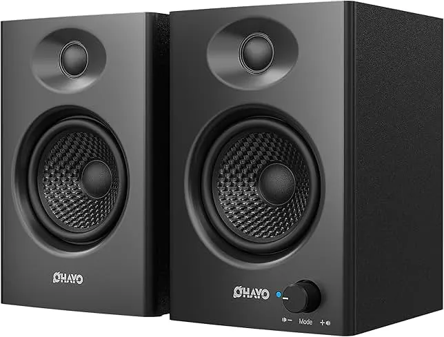 OHAYO 60W Computer Speakers for Music and Gaming, Active Bluetooth 5.3, Stereo 2.0 Speakers for Desktop PC or Laptop, 3.5mm Aux RCA USB Input, 1 P…