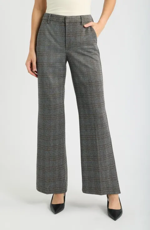 Liverpool Los Angeles Kelsey Plaid Wide Leg Pants