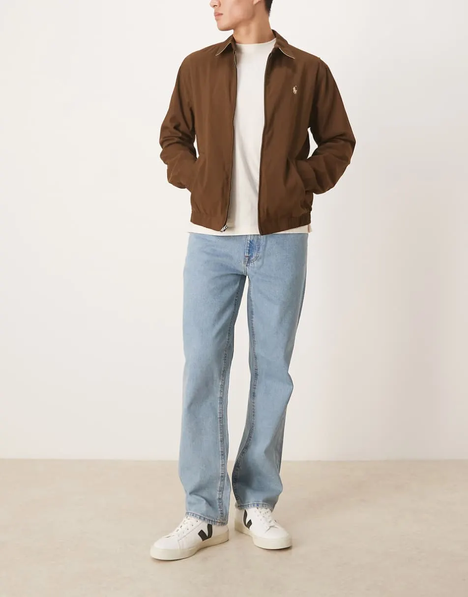 ASOS DESIGN straight leg jeans in light wash blue